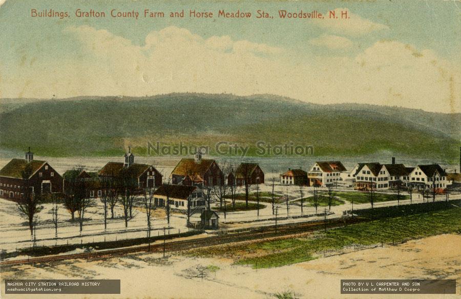 Postcard: Buildings, Grafton County Farm and Horse Meadow Station, Woodsville, New Hampshire